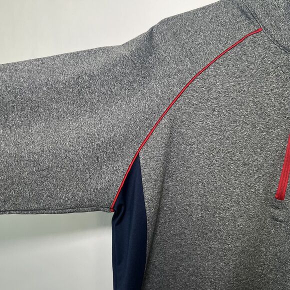 Houston Texans Antigua 1/4 Zip Pullover Jacket Mens Size Medium Gray Performance - Picture 5 of 12